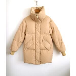 LA MAISON SIMONS Canada Recycled Down Cocoon Puffer Jacket Coat Cream XXS $275